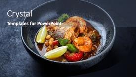  Presentation with king - PPT layouts consisting of modern-style-traditional-mexican-seafood background and a ocean colored foreground