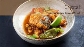  Presentation with king - Slide deck featuring modern-style-traditional-mexican-seafood background and a coral colored foreground