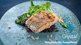  Presentation with black ceramic - Presentation design with modern-style-traditional-pan-fried background and a teal colored foreground