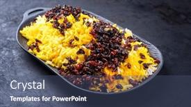  Presentation with berberis - Slide set having modern-style-traditional-persian-steamed background and a ocean colored foreground