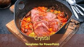  Presentation with traditional - Slide deck consisting of modern-style-traditional-peruvian-estofado background and a tawny brown colored foreground