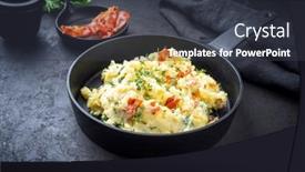  Presentation with bacon - Presentation theme consisting of modern-style-traditional-potato-puree background and a tawny brown colored foreground