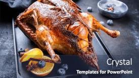  Presentation with blueberries - Theme featuring modern-style-traditional-roasted-stuffed background and a tawny brown colored foreground