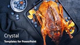  Presentation with blueberries - Theme with modern-style-traditional-roasted-stuffed background and a navy blue colored foreground