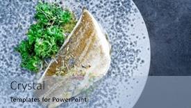  Presentation with ceramic - Slide deck having modern-style-traditional-sauteed-skrei background and a light blue colored foreground