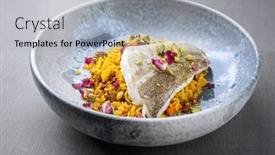  Presentation with persian - Slide deck consisting of modern-style-traditional-sauteed-skrei background and a light gray colored foreground