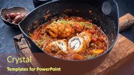  Presentation with veal - PPT theme featuring modern-style-traditional-slow-cooked background and a tawny brown colored foreground