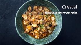  Presentation with maiz - Presentation theme having modern-style-traditional-slow-cooked background and a wine colored foreground