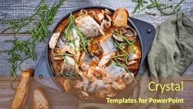 Presentation with spanish style - Theme consisting of modern-style-traditional-spanish-seafood background and a coral colored foreground