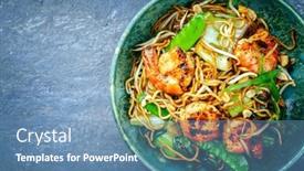  Presentation with thai - Presentation theme featuring modern-style-traditional-thai-phak background and a teal colored foreground