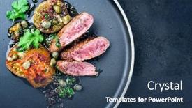  Presentation with herb - Presentation theme featuring modern-style-traditional-wild-hare background and a ocean colored foreground