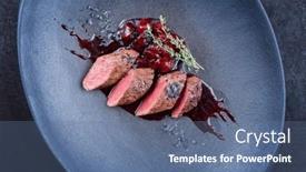  Presentation with served - PPT layouts with modern-style-traditional-wild-hare background and a ocean colored foreground