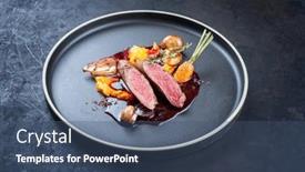  Presentation with sweet potato - Presentation consisting of modern-style-traditional-wild-hare background and a ocean colored foreground