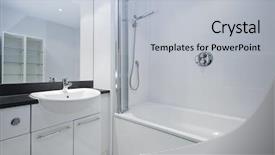  Presentation with elements - Cool new presentation theme with modern stylish bathroom with black gratin elements backdrop and a light gray colored foreground