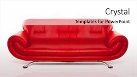  Presentation with metal - PPT layouts featuring modern stylish couch with arms background and a white colored foreground