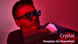  Presentation with lighting - Slide deck featuring modern-stylish-man-in-dark background and a wine colored foreground