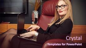  Presentation with modern elegant - Theme with modern-successful-businesswoman-in-elegant background and a wine colored foreground
