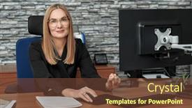  Presentation with modern elegant - Presentation design consisting of modern-successful-businesswoman-in-elegant background and a tawny brown colored foreground