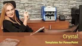  Presentation with modern elegant - Theme featuring modern-successful-businesswoman-in-elegant background and a red colored foreground