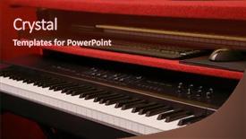  Presentation with radio station - Cool new presentation theme with modern synthesizer at radio station backdrop and a  colored foreground