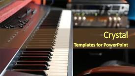  Presentation with radio station - Presentation enhanced with modern synthesizer at radio station background and a  colored foreground