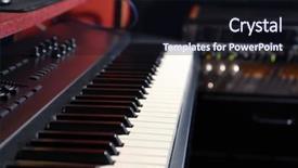  Presentation with radio station - Amazing presentation theme having modern synthesizer at radio station backdrop and a  colored foreground