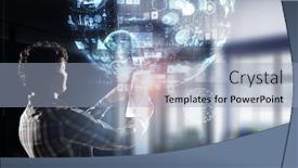  Presentation with connection - Colorful slides enhanced with modern-technologies-for-connection-mixed backdrop and a light blue colored foreground