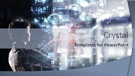  Presentation with connection - Colorful slide deck enhanced with modern-technologies-for-connection-mixed backdrop and a light blue colored foreground