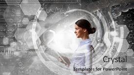  Presentation with science - Slide set enhanced with modern technologies for science mixed background and a  colored foreground