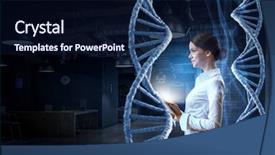  Presentation with general science - Slides featuring modern technologies for science mixed background and a navy blue colored foreground