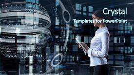  Presentation with general science - Cool new PPT layouts with modern technologies for science mixed backdrop and a navy blue colored foreground