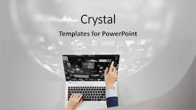  Presentation with emerging technologies in business and biotech - Beautiful PPT theme featuring modern technologies for your business backdrop and a light gray colored foreground