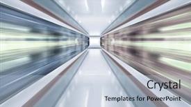  Presentation with high technology - Presentation theme enhanced with modern technology abstract - motion blur outdoor of high background and a lemonade colored foreground