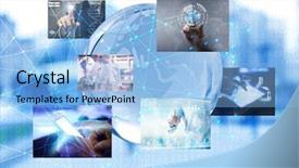  Presentation with internet - Audience pleasing theme consisting of modern technology concept worldwide internet backdrop and a light blue colored foreground
