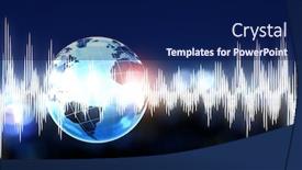  Presentation with sound - PPT layouts with modern-technology-of-sound-mixed background and a navy blue colored foreground