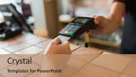  Presentation with pos - Colorful slides enhanced with modern technology and people concept backdrop and a coral colored foreground