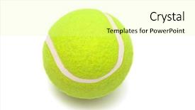  Presentation with tennis - Cool new slides with modern tennis ball backdrop and a blonde colored foreground