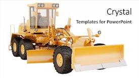  Presentation with wheel axle - Amazing presentation theme having modern three-axle road grader backdrop and a white colored foreground