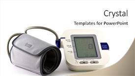  Presentation with blood pressure - Slides enhanced with view of training at home during pregnancy background and a gray colored foreground