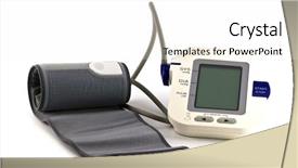  Presentation with measurement - Amazing theme having modern tonometer for blood pressure backdrop and a white colored foreground