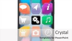  Presentation with touch screen - Audience pleasing presentation theme consisting of mobile app black glossy tablet - modern touch screen smartphone backdrop and a white colored foreground