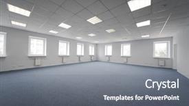  Presentation with office renovation - Slide set having modern under construction office background and a gray colored foreground