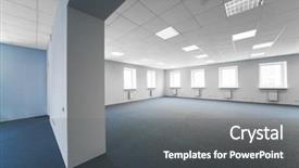  Presentation with renovation - Beautiful PPT theme featuring modern under construction office backdrop and a gray colored foreground