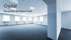  Presentation with office renovation - PPT layouts enhanced with modern under construction office background and a light blue colored foreground