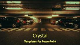  Presentation with cars - Presentation theme having modern-underground-parking-with-cars background and a tawny brown colored foreground