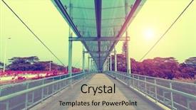  Presentation with architectural - Beautiful presentation featuring modern urban city architectural platform bridge backdrop and a mint green colored foreground