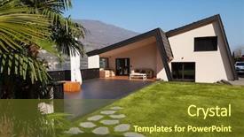  Presentation with villa - Beautiful theme featuring modern villa exterior with lawn backdrop and a tawny brown colored foreground