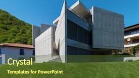  Presentation with nobody - Audience pleasing slide deck consisting of modern villa surrounded by green backdrop and a tawny brown colored foreground