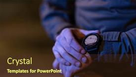  Presentation with navigation - PPT theme consisting of modern-warfare-soldier-checking-navigation background and a tawny brown colored foreground