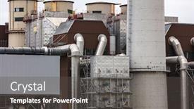  Presentation with czech republic - PPT theme enhanced with modern-waste-incineration-plant-prague background and a dark gray colored foreground